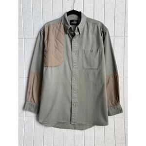 Vintage Redhead Sportmans Quilted Shooting Shirt Hunting Outdoor Olive Green - L
